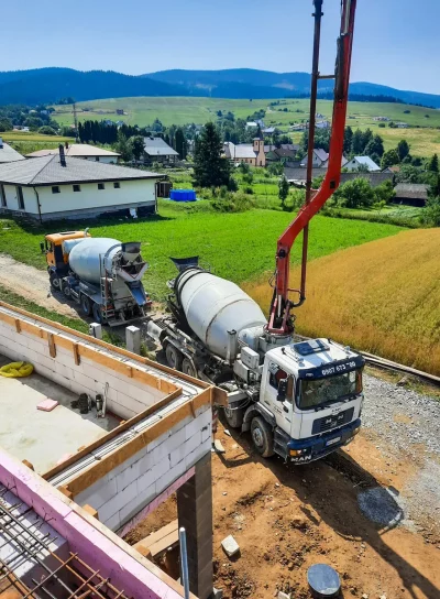 Dodávka betónu – rodinný dom Ťapešovo